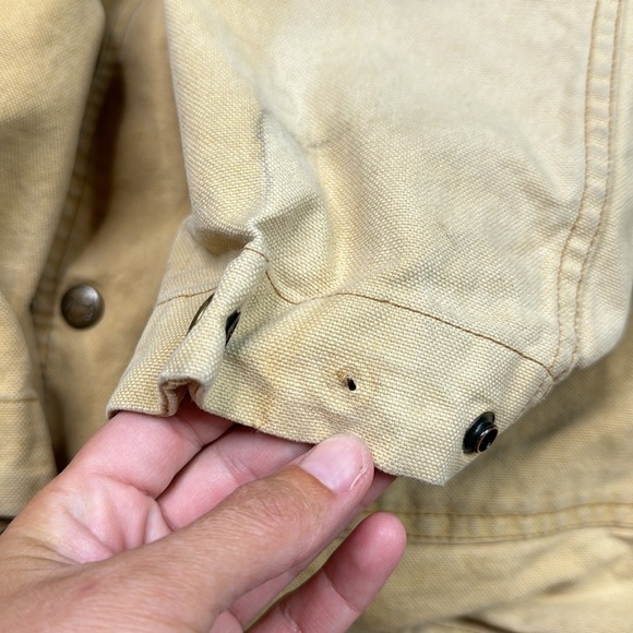 Vintage Woolrich Wool Blanket Lined Canvas Chore Jacket Large - Picture 13 of 14